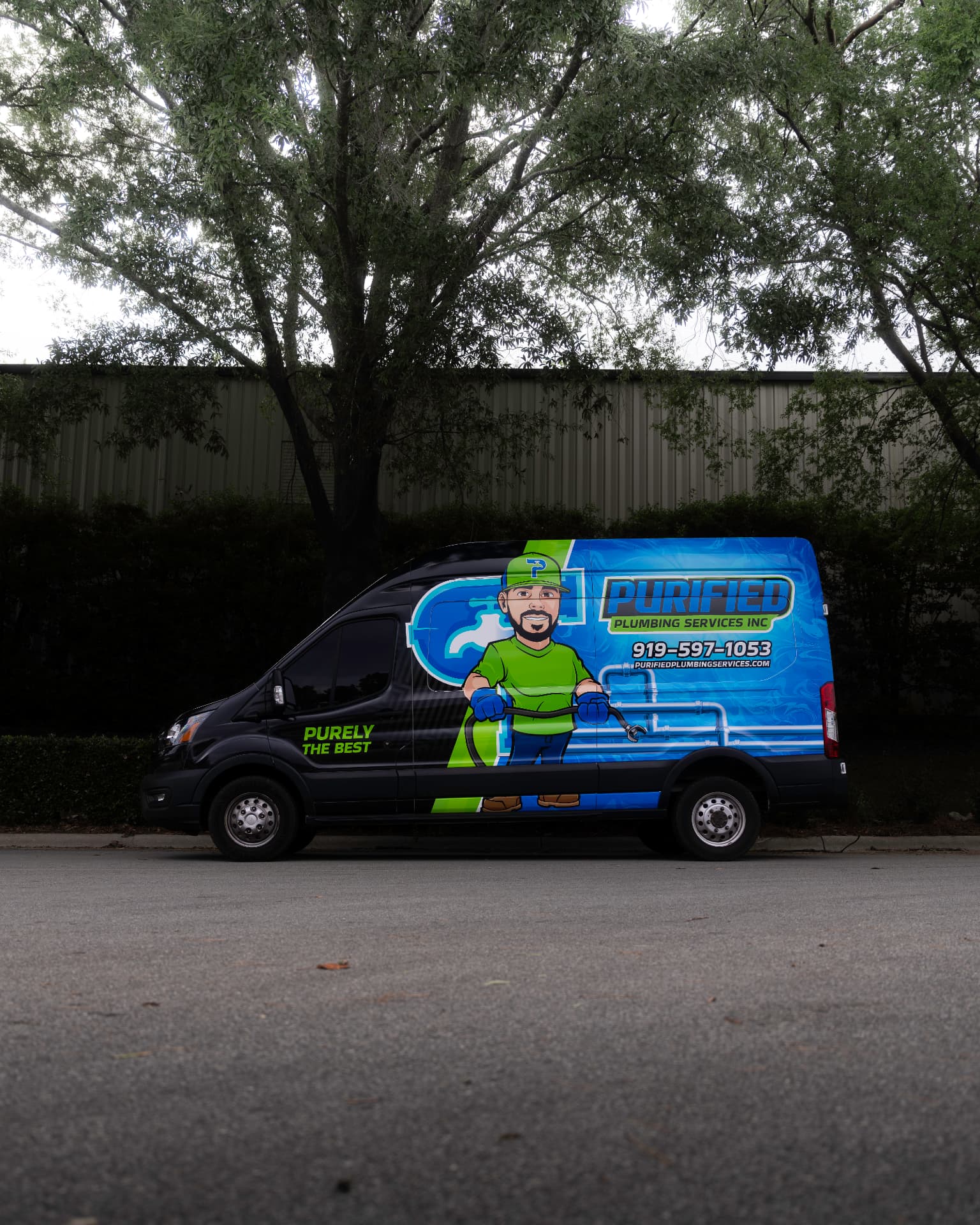Purified Plumbing Services INC company van in Roxboro, NC