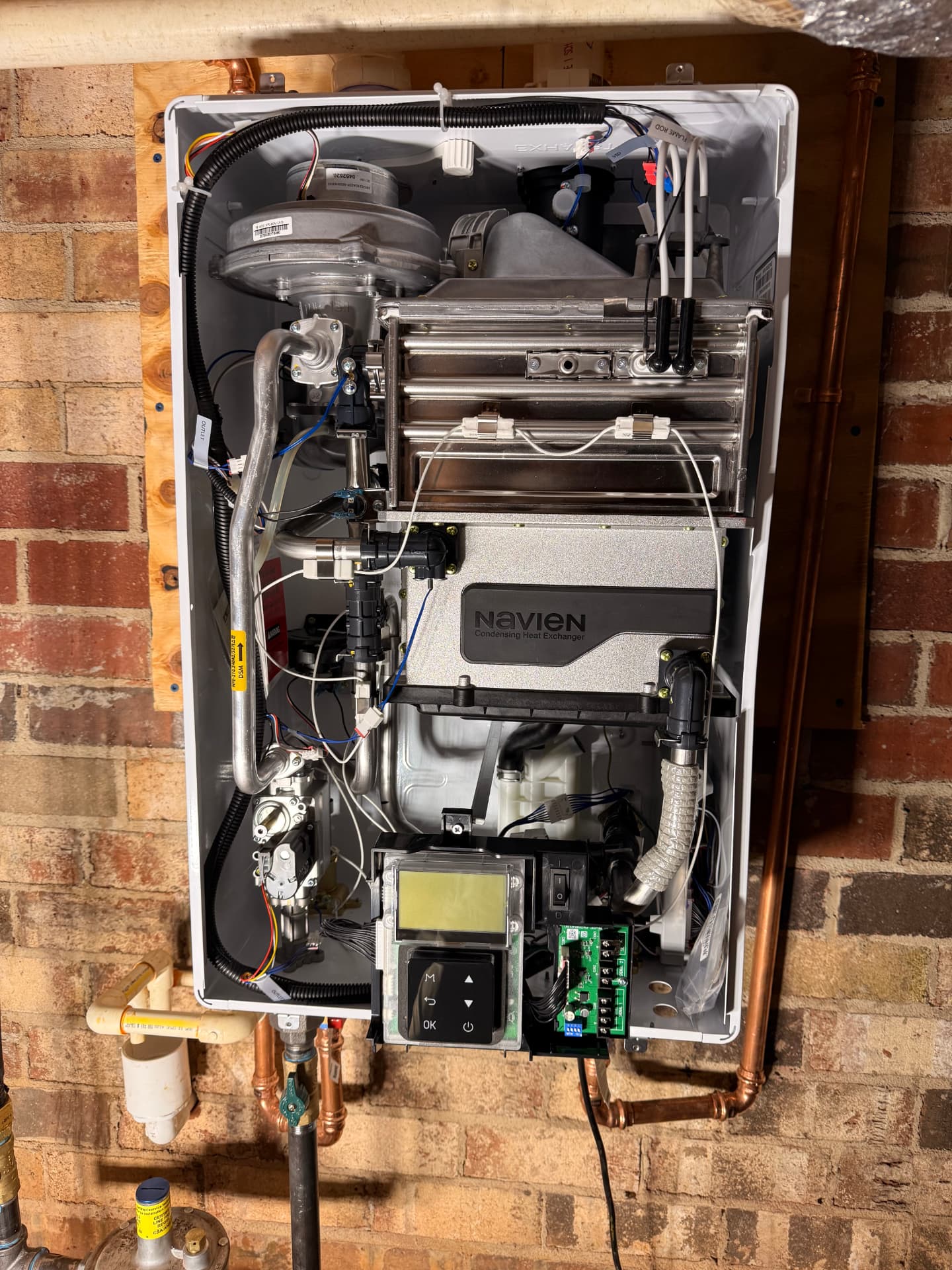 Tankless unit opened up for annual service